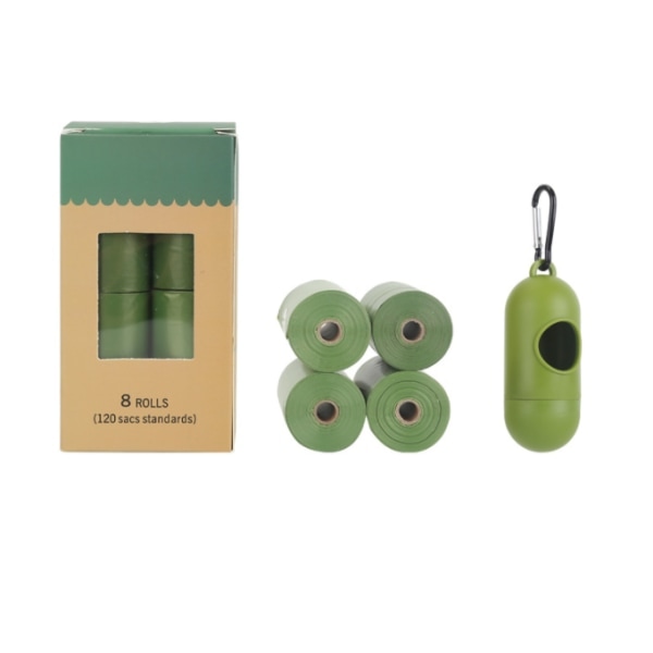 IC Biologiskt Nedbrytbara Hundbajspåsar, Miljövänliga Cob Dog Bajspåsar (4 Gröna Doftrullar + 1 Dispenser)