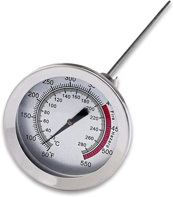Frying Oil Thermometer - Kitchen Thermometer - With - Clip - Milk Thermometer - Suitable - Grilling - Long - Probe