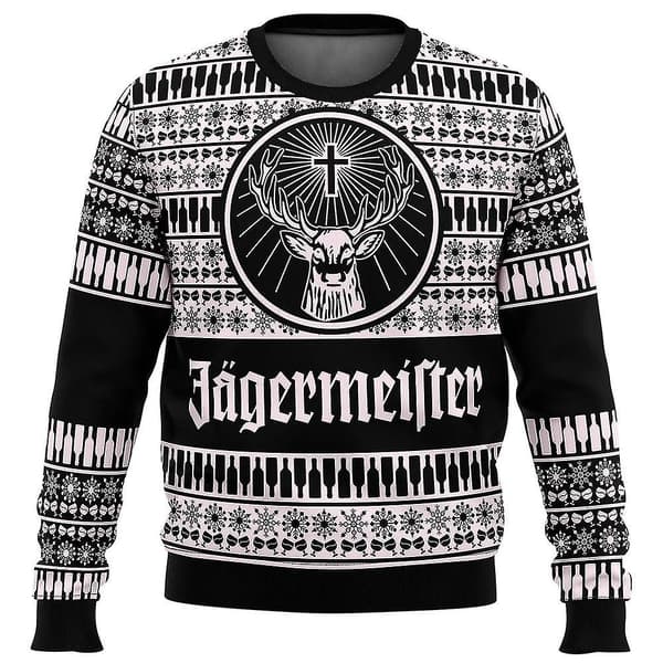 Jagermeister Jultrøje Pullover Mænd 3D Trøje Topper 3 3 S