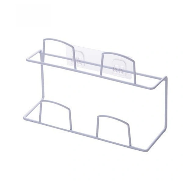 Drill-Free Double-Layer Iron Shoe Rack, White White Vit