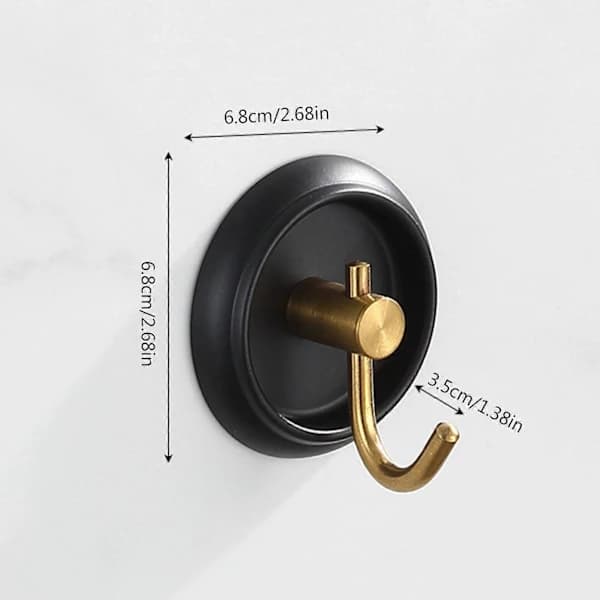 Multifunctional Wall Hooks Door Keys Clothes Hook Bathroom Towel Robe Hanger Hook Self-Adhesive Kitchen Shelf Bag Hook Green Gold