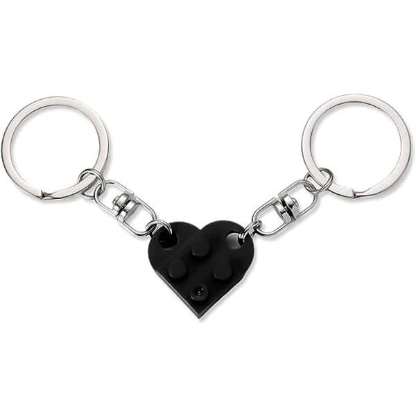 Hjärta Nyckelring Set, 2 delar Nyckelring Hjärta för två Hjärta Nyckelring Par Nyckelringar Alla hjärtans dag present till flickvän Pojkvän IC
