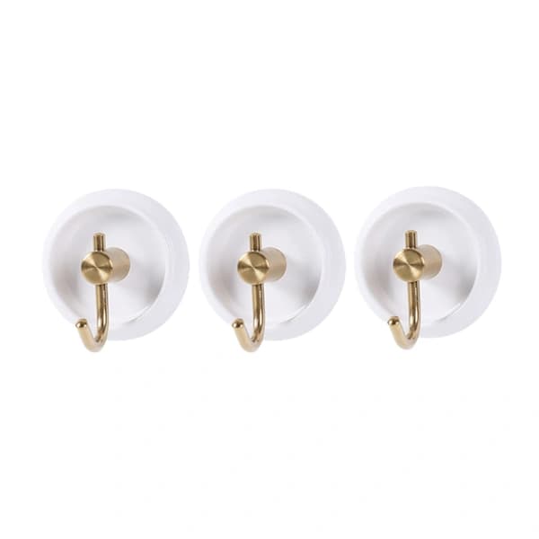 Self-adhesive hook without nails, multifunctional wall-mounted towel storage hook, creamy-white Creamy-white
