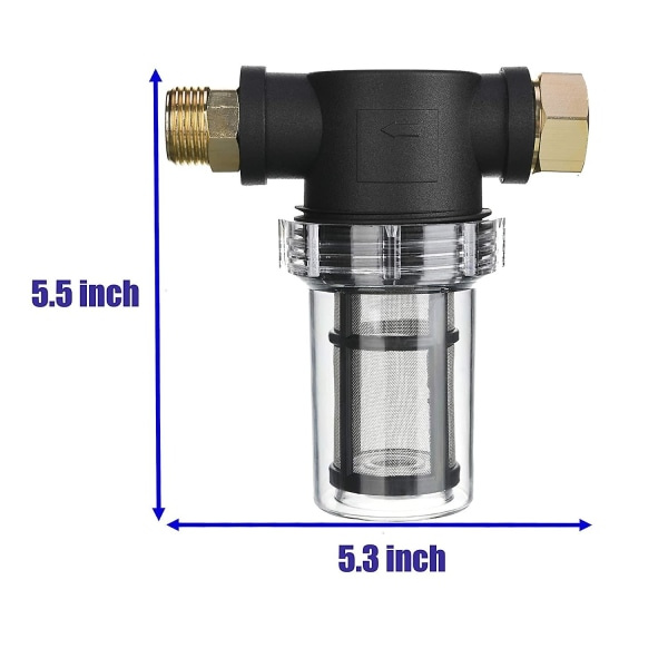 IC Havefilter til Højtryksrenserindløb, Sediment Inline Filter, 40 Mesh Si, Ekstra 100 Mesh