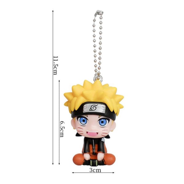 IC 6,5 cm Anime Figur Naruto e Toys Q Figurals Nyckelring Action Fig