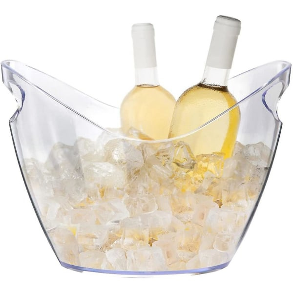 Ishink, 4 liters plastbeholder til drikkevarer og fester, perfekt til vin, champagne, ba