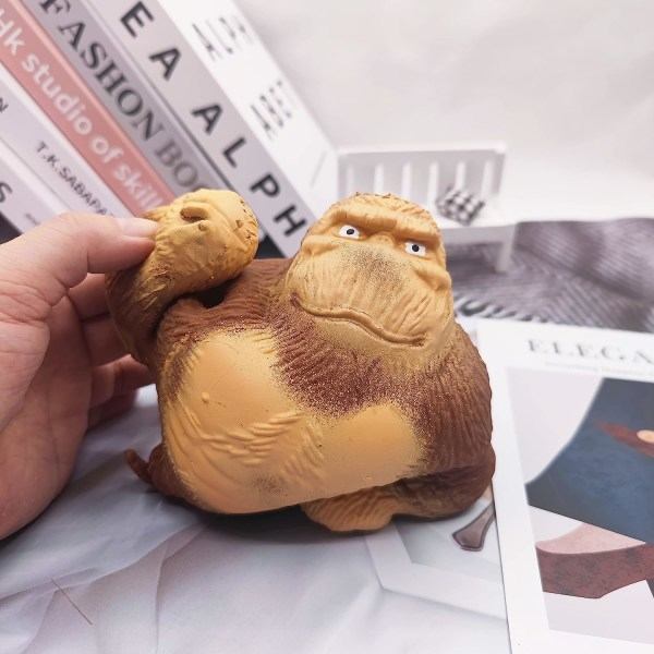Monkey Toy, Stretch Gorilla Figur for børn og voksne, Dekomprimer og klem stresslegetøj, Stress relief for børn, Sensorisk legetøj for angst, A