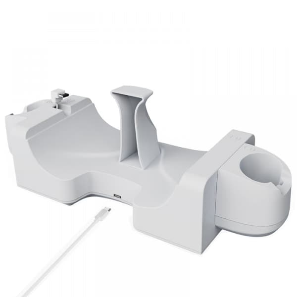 Kompatibel opladningsdocka til Meta Quest 3 VR, Headset Display Holder og Controller Mount Station, Opladningsstation Stand Base