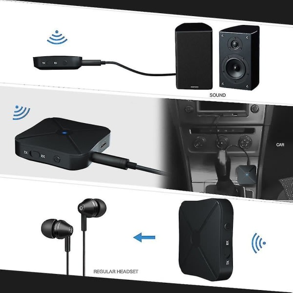 Bluetooth-sändare/mottagaradapter 2 i 1 trådlös ljudomvandlare