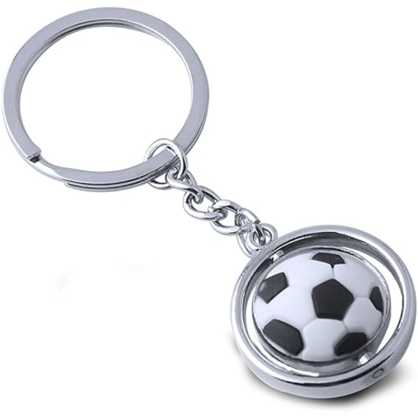 Fodbold nøglering - Metal roterende 3D sports nøglering, Fodbold IC