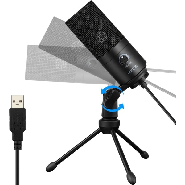 IC USB-mikrofon, metallkondensatorinspelningsmikrofon lämplig för bärbar dator MAC-inspelning av mänsklig röst