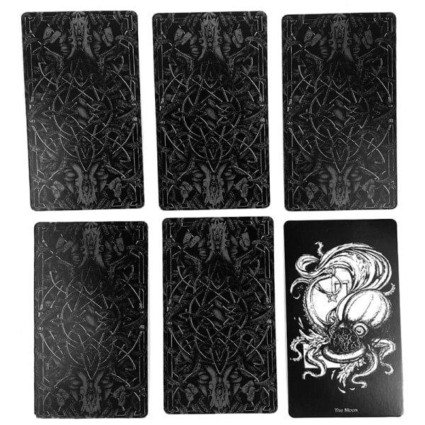 IC The Octopus Tarot Card Prophecy Fate Divination Deck Family Par Black one size
