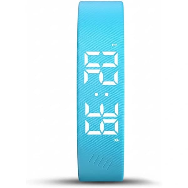 Vibrerande väckarklocka handledsband Tyst digital display Justerbart sömnarmband för djupsovare Resa Arbete Blå blue