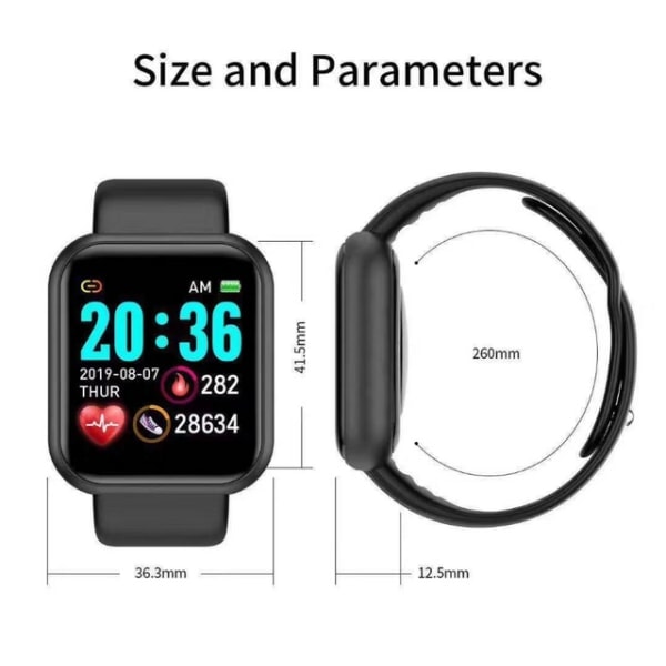 IC Smartwatch, 1,44 tommer Touch Band Sports Smartwatch til mænd, kvinder, børn