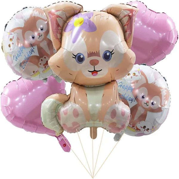 IC 5 ST - Ballonger för födelsedagsfest - Stor tecknad folieballong - Dekorationer för vuxna och barnfester (blå)