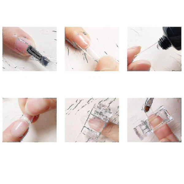 Nail Quick Build Generation Aid Nail Art Tools Nagelförlängningsklämmor i plast - 10 st.