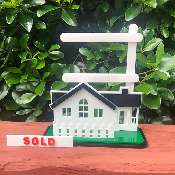 IC Fastighetsvisitkortshållare Display för Realtor Business O Blå