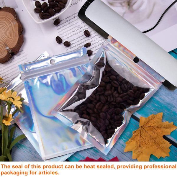 IC 200 ST Lukttette gjenlukkbare poser Folie Mylar Ziplock-poser 7x10cm/7.5x12cm