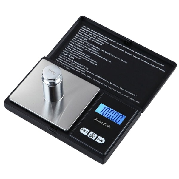 IC Bærbar Digital Lommevekt - 500 g Svart