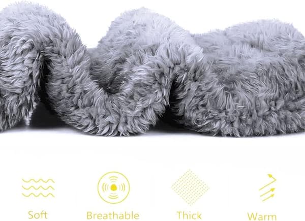Hemstrumpor - Overknee Fleecestrumpor - 55cm - Fleece Toffelstrumpor - Fluffiga - Långa Ben - Varma Byxor - Vinter - Hem Sovstrumpor - Ljusgrå
