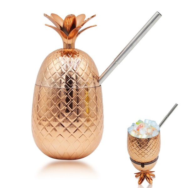 IC Ananasformet Moscow Mule Mugg Cocktail Kopper 16oz kaffe