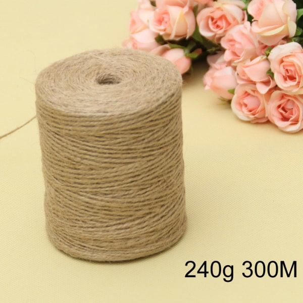 IC Naturlig vintage jute rep Sladd Garn Säckväv Band Hantverk 300M