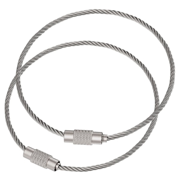 13 cm tråd nyckelring Kabel stor rostfri nyckelring ögla hållare, 20 st IC