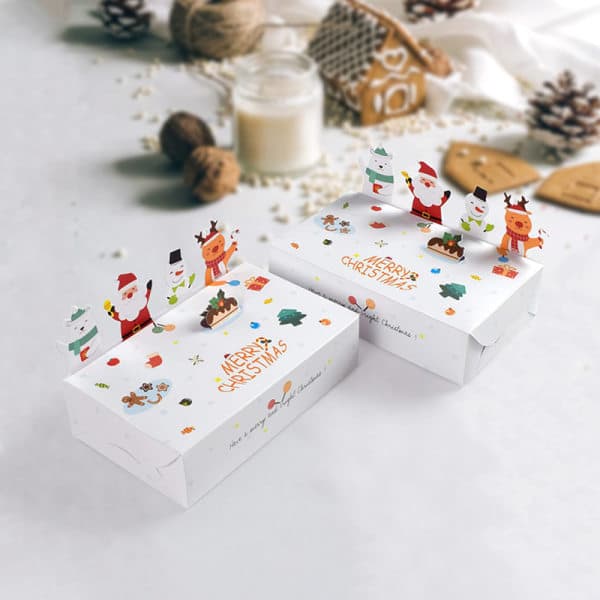 IC 10 st Ny God Jul Kraftpapper Godispresentförpackning Cartoon Co Vit A