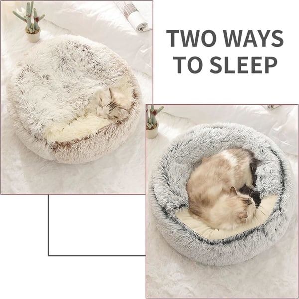 IC Fluffig plysch husdjursbädd, mjukt självvärmande husdjursbo, 40cm