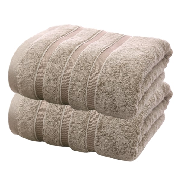 IC Bambufiber 2-delt oversized badehåndklæde, superblødt badeværelse Kamel