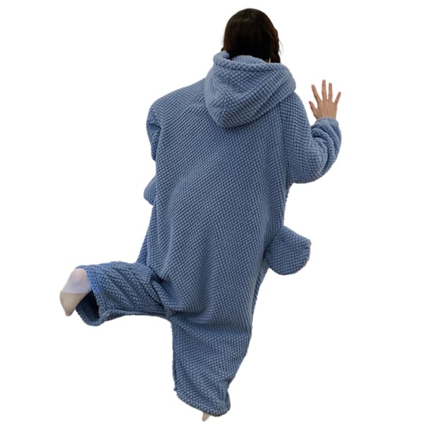 Elefantti Onesie Pyjama Unisex Eläin Onesie Pyjama Yksikokoinen Cosplay Asut Kostymer Sininen M