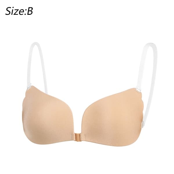 IC 2 par selvklæbende BH Usynlige stropløse Pushup Sticky BHar til B