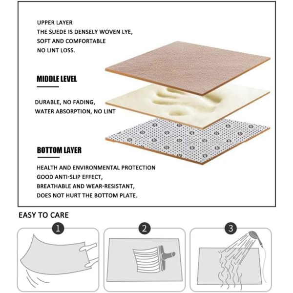 IC 3D Optisk Illusion Rund måtte Halkfri gulv måtte, Sort Hvid Non-woven Dør måtte til Soveværelse Stue Hjemindretning Måtte puder A(80cm),