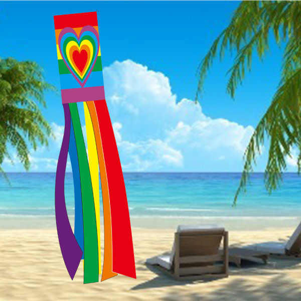 IG 2-pack färgglada regnbågshängande dekorativa patriotiska strumpor single love