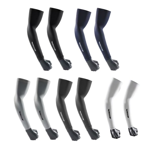 IC 2st Sports Arm Sleeve Compression Basket Cykling Arm Warme Svart