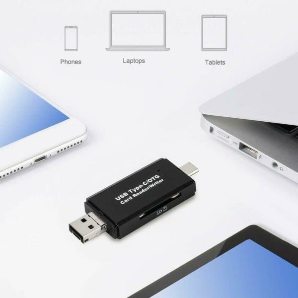 IC Kortläsare - USB Type-C/ USB 3.0 Svart