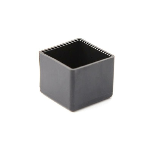 Firkantede gummihætter - 25 mm - Til stole, borde, møbelben