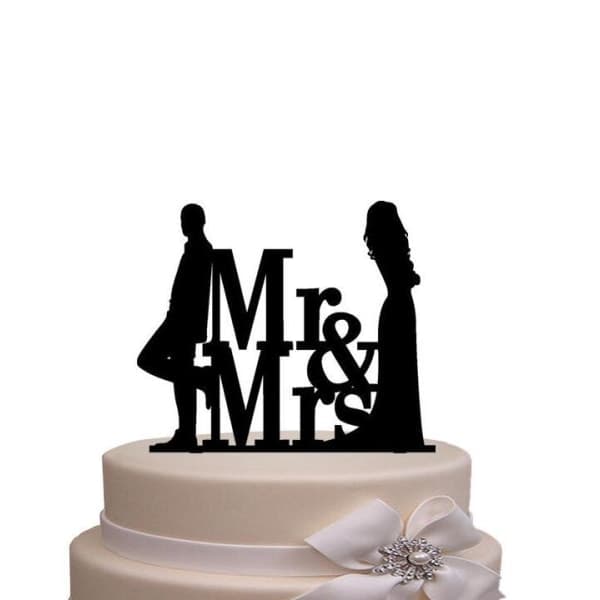 IC Mr and Mrs Kake Topper Akryl Kjærlighet Bryllupskake Topper Morsom