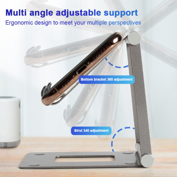 IC Foldbar mobiltelefonholder i metal ipad tablet holder