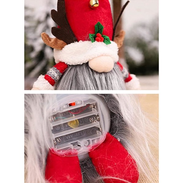 IC Julepynt Nisse Dukker Lysende Plys