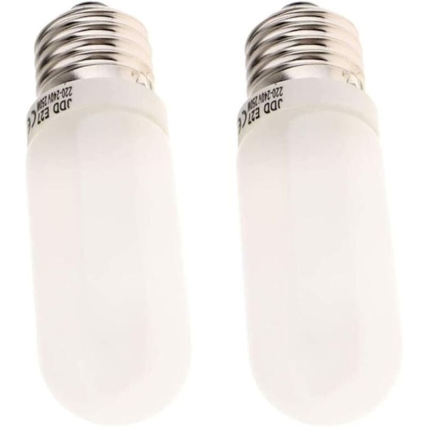 2 stk. 250W 220-240V E27 (Standard Edison-skrue) Frostet Halogenpære, Erstatningsmodellpære for Fotostudio Strobelys