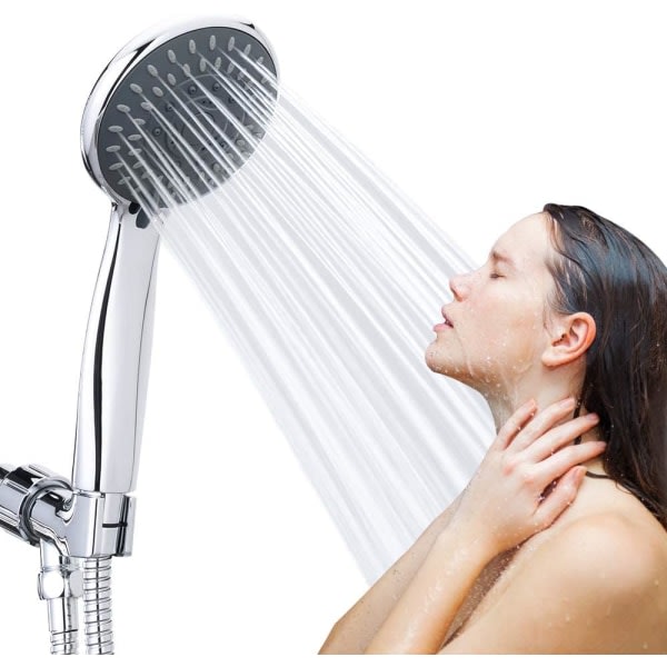 IC Spa massage jet handdusch Avtagbar krom ansikte handhållen duschmunstycke med lång slang och justerbar hållare