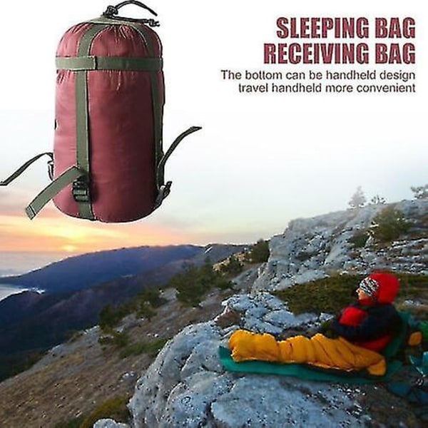Sovsäck 4 Seasons vattentät utomhuscamping vandringskuvert Single Zip Bag Viinipunainen