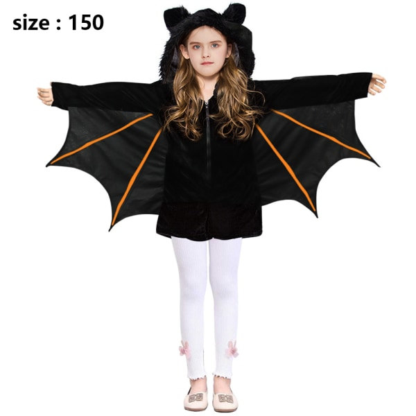 IC Barnfleece Bat Dräkt Barn Fuzzy Flying Bat Kostym pumpa Barn 150