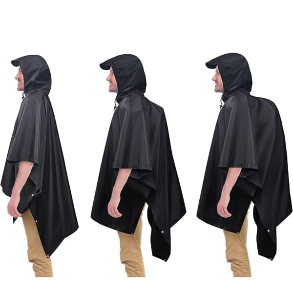 IC Regnponcho Herr Dam Vattentät, 3 i 1 Poncho