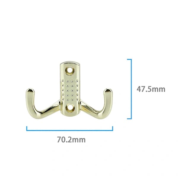 Double Wardrobe Hanger - Design short satin nickel satin nickel