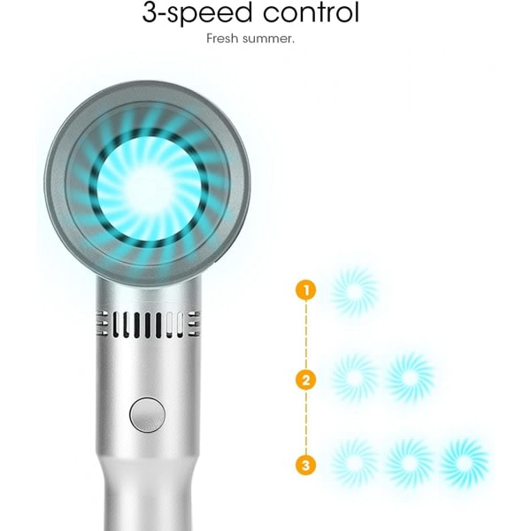 IC CNE Mini håndholdt bladfri ventilator Bærbar skrivebordsventilator