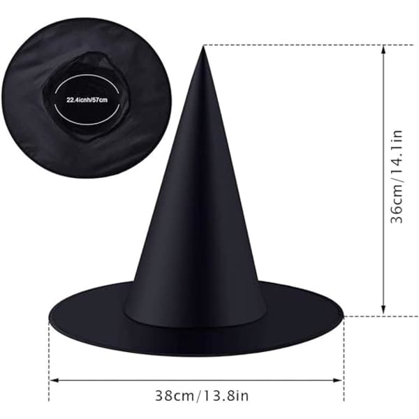 4 kpl Halloween-noitakypsiä, Halloween-asuun, Halloween-juhlatarvikkeet