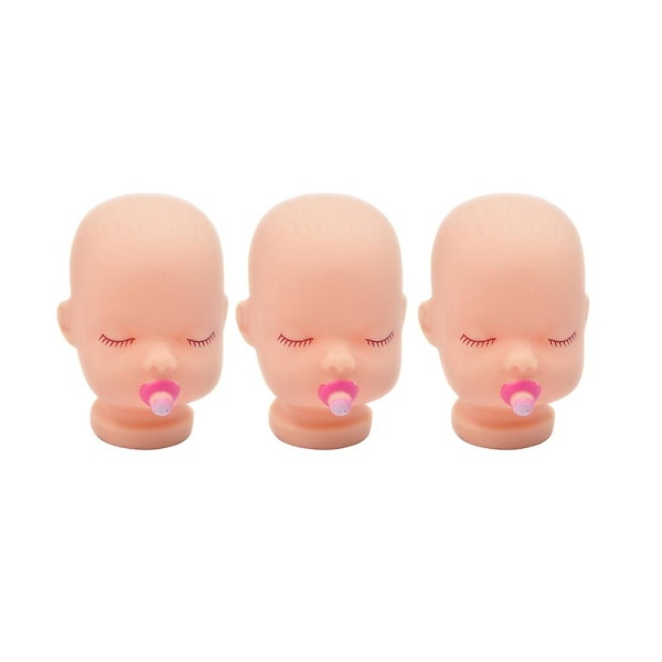 10 st Babydockhuvud Dekor Levande Nyckelringstillbehör DIY Hantverk Artist Handmålad Dockhuvud för Flickor IC