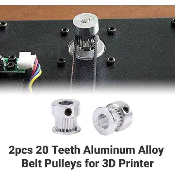 2 stk. GT2 20 Tænder 8mm Rem Skive Timing Skive Aluminium Legering Tandet Skive Timing Gear til 3D Printer